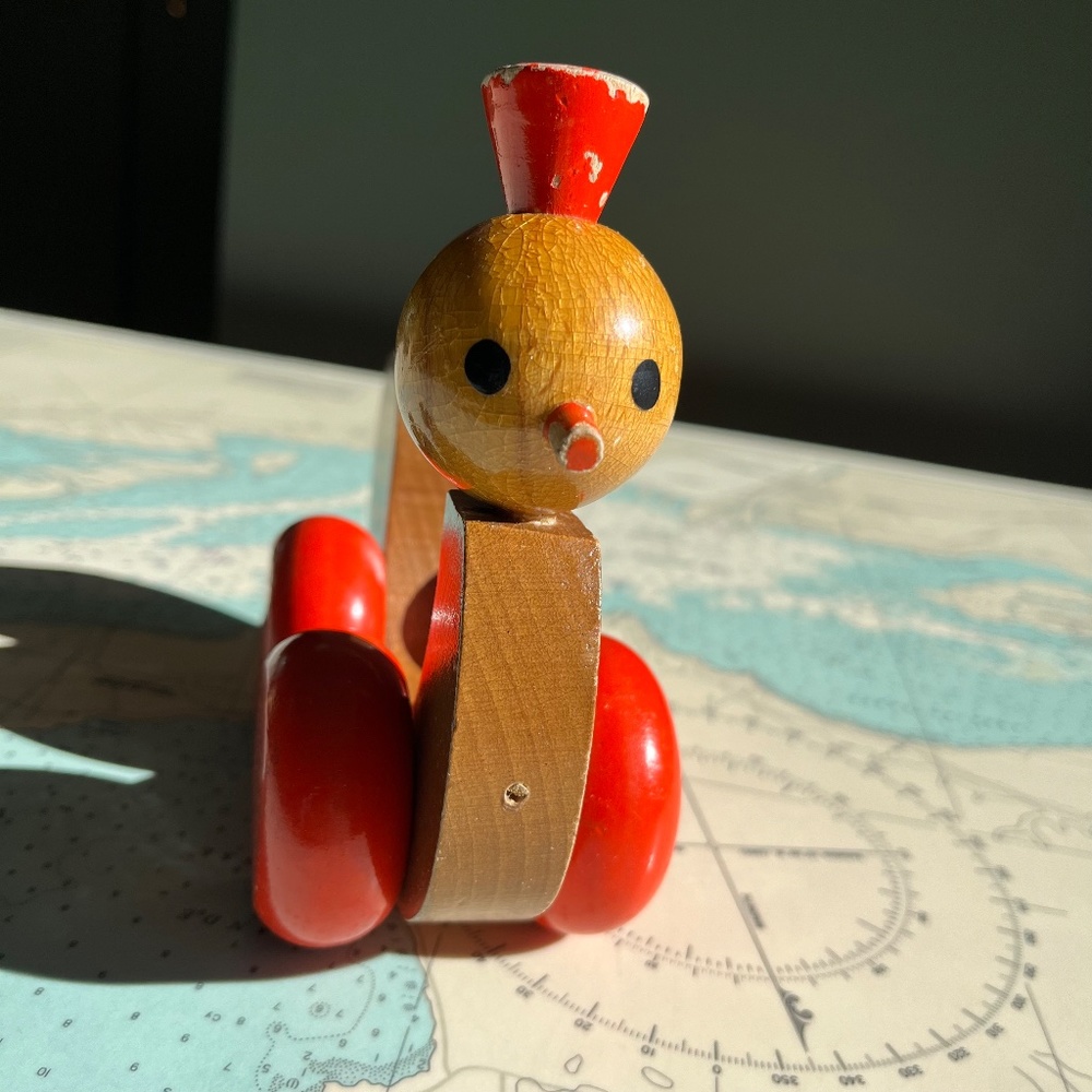 Vintage 60s Wood Peacock Toy - Picture 7 of 7